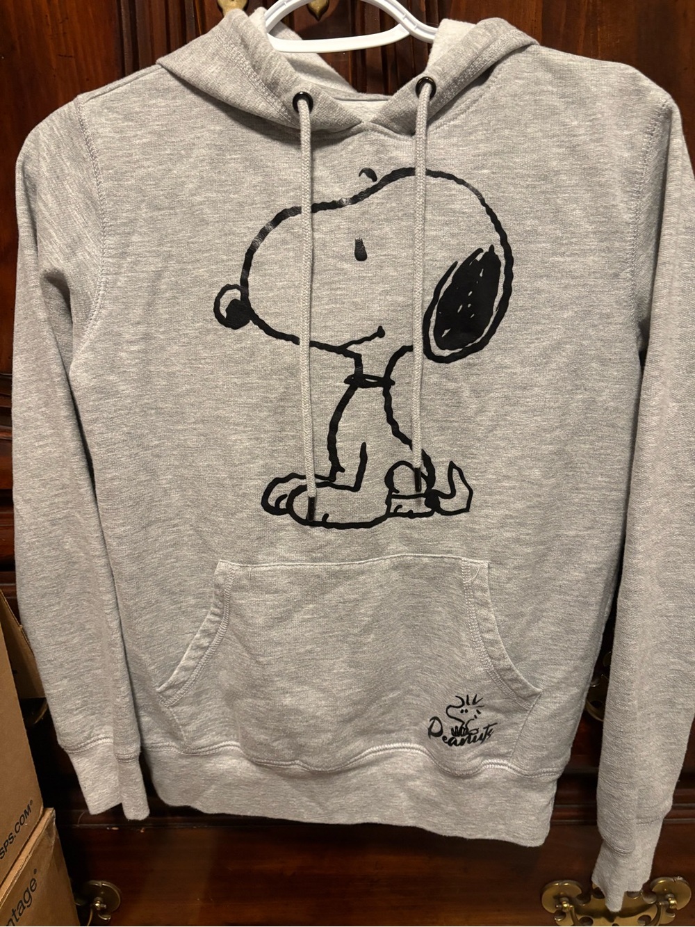 Peanuts Gray Snoopy Pullover Hoodie